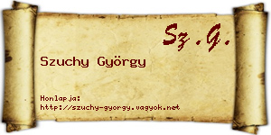 Szuchy György névjegykártya