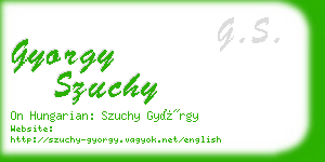 gyorgy szuchy business card